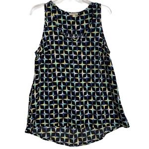 Pelione High Low Sleeveless Lightweight Mod Pattern Tank Pelione